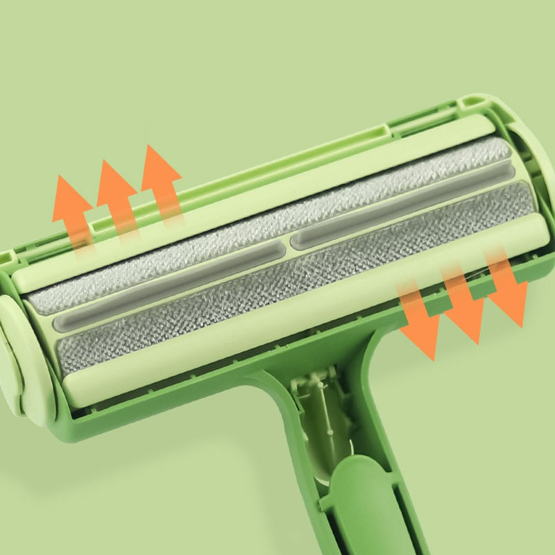 KFX-4954557 Pet Hair Cleaner with Bidirectional Bristles - Versatile ABS Tool for Sofas, Bedsheets, and Carpets
