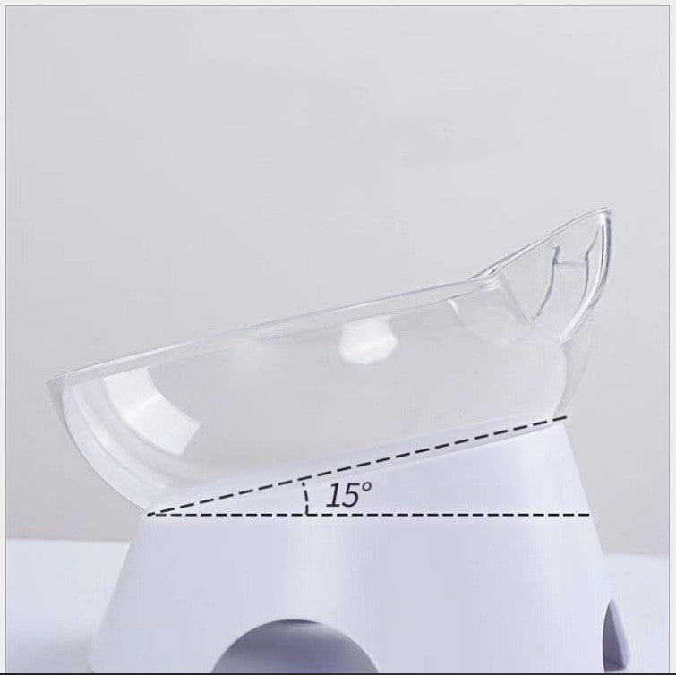 KFX-4954941 Ergonomic Inclined Cat Bowl for Comfortable Eating and Cervical Health
