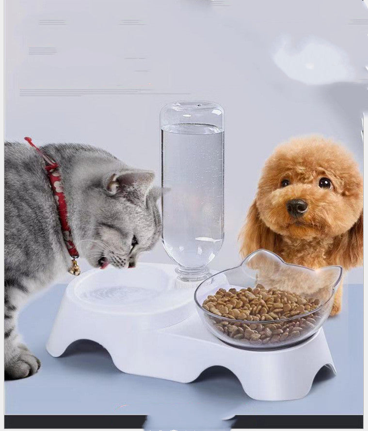 KFX-4954941 Ergonomic Inclined Cat Bowl for Comfortable Eating and Cervical Health