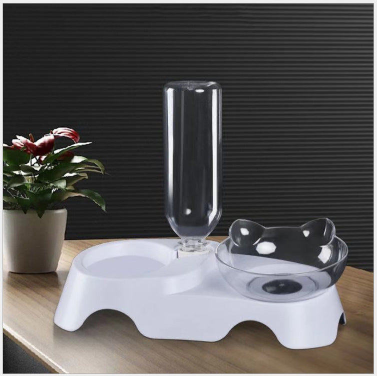 KFX-4954941 Ergonomic Inclined Cat Bowl for Comfortable Eating and Cervical Health