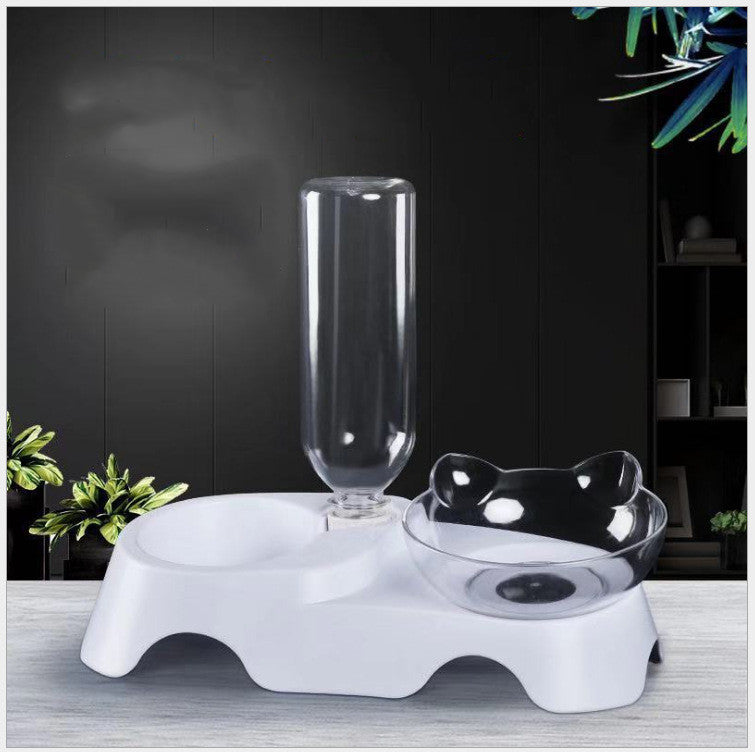 KFX-4954941 Ergonomic Inclined Cat Bowl for Comfortable Eating and Cervical Health