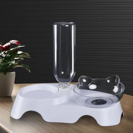 KFX-4954941 Ergonomic Inclined Cat Bowl for Comfortable Eating and Cervical Health
