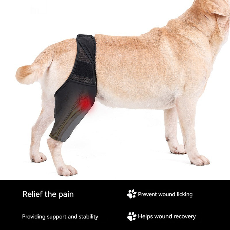 KFX-4955581 Pet Joint Protector for Dogs - Postoperative Knee Pad with Auxiliary Strap - Available in Multiple Sizes