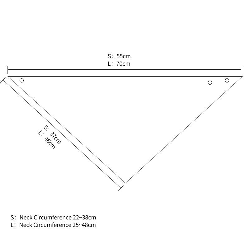 KFX-4956349 Double-Sided Pet Saliva Towel Triangle Scarf for Small and Medium to Large Dogs