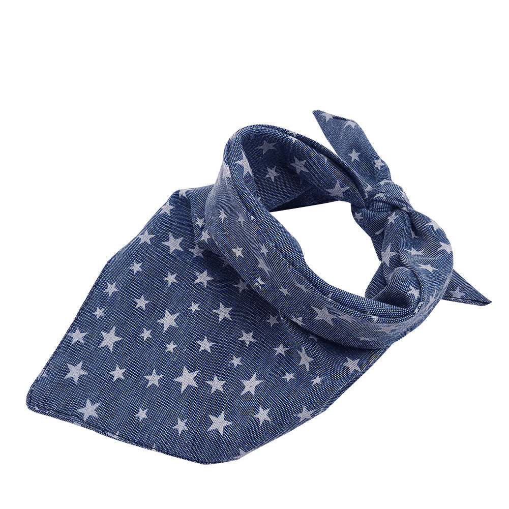 KFX-4956349 Double-Sided Pet Saliva Towel Triangle Scarf for Small and Medium to Large Dogs