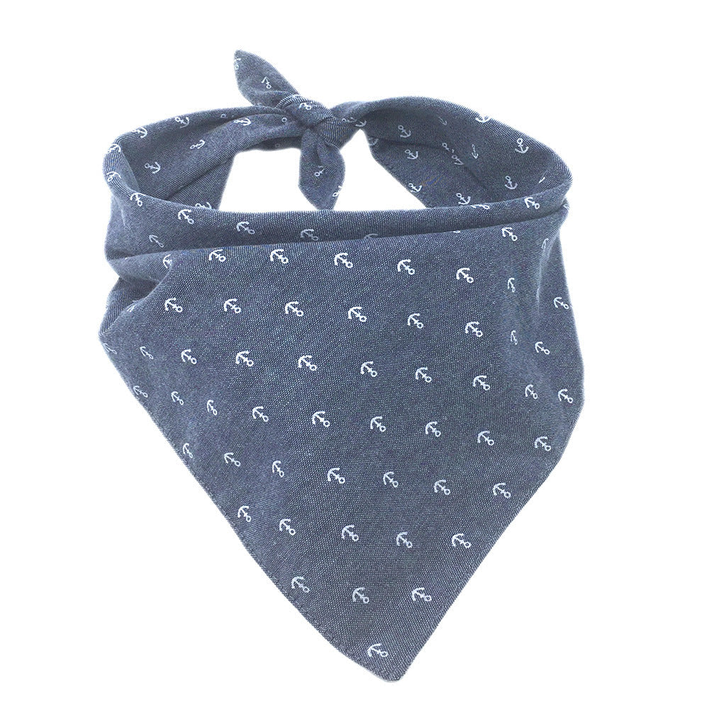 KFX-4956349 Double-Sided Pet Saliva Towel Triangle Scarf for Small and Medium to Large Dogs