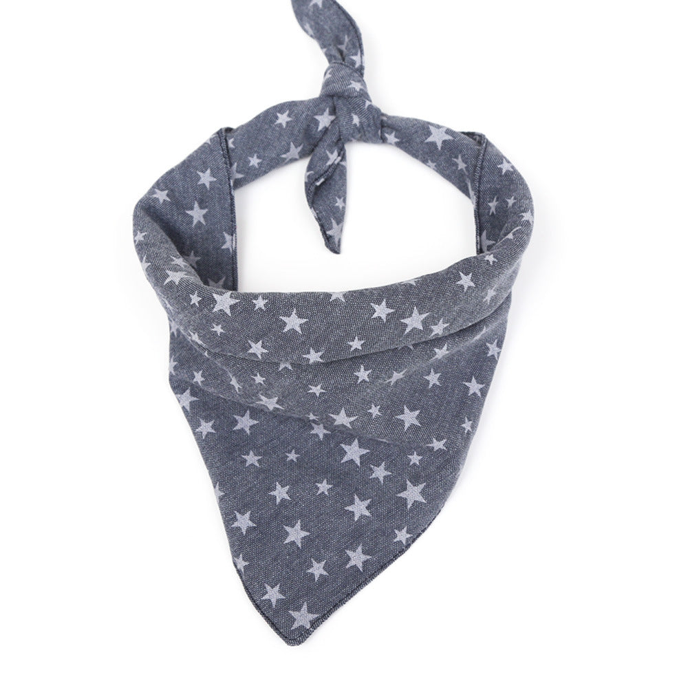 KFX-4956349 Double-Sided Pet Saliva Towel Triangle Scarf for Small and Medium to Large Dogs