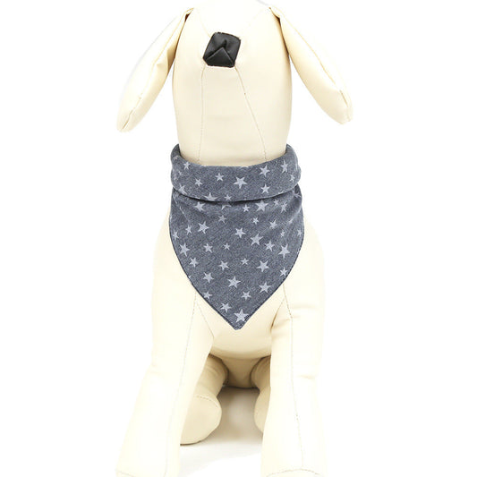 KFX-4956349 Double-Sided Pet Saliva Towel Triangle Scarf for Small and Medium to Large Dogs