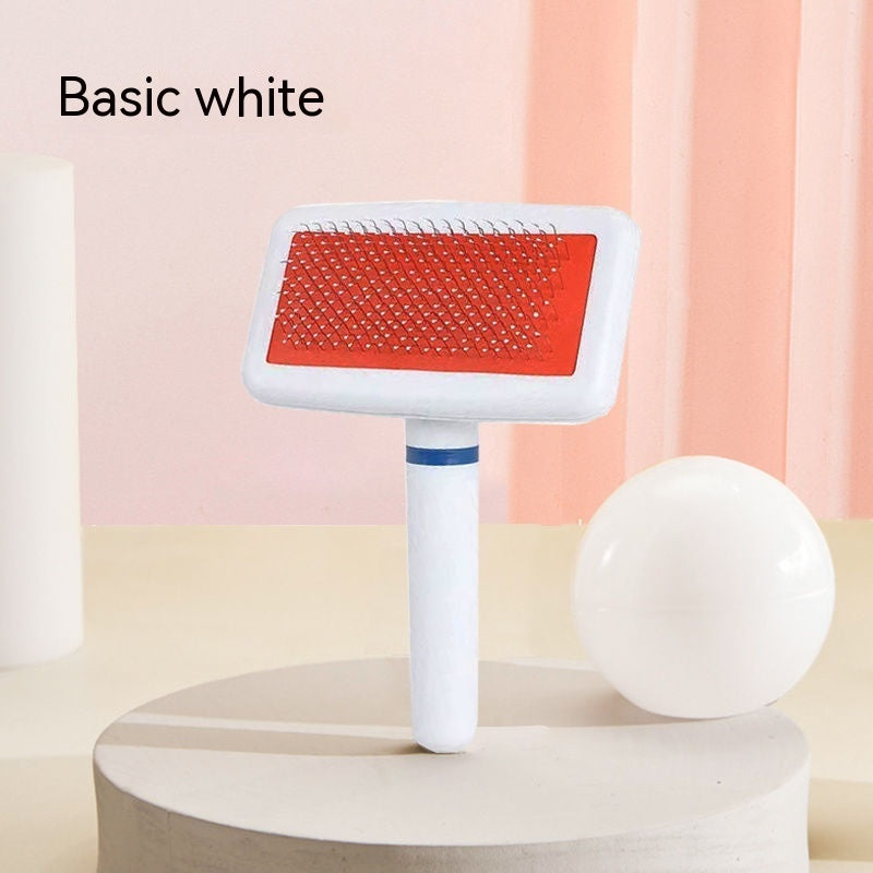 KFX-4960317 Self-Cleaning Pet Comb with Massage Beads for Dog and Cat Hair Removal