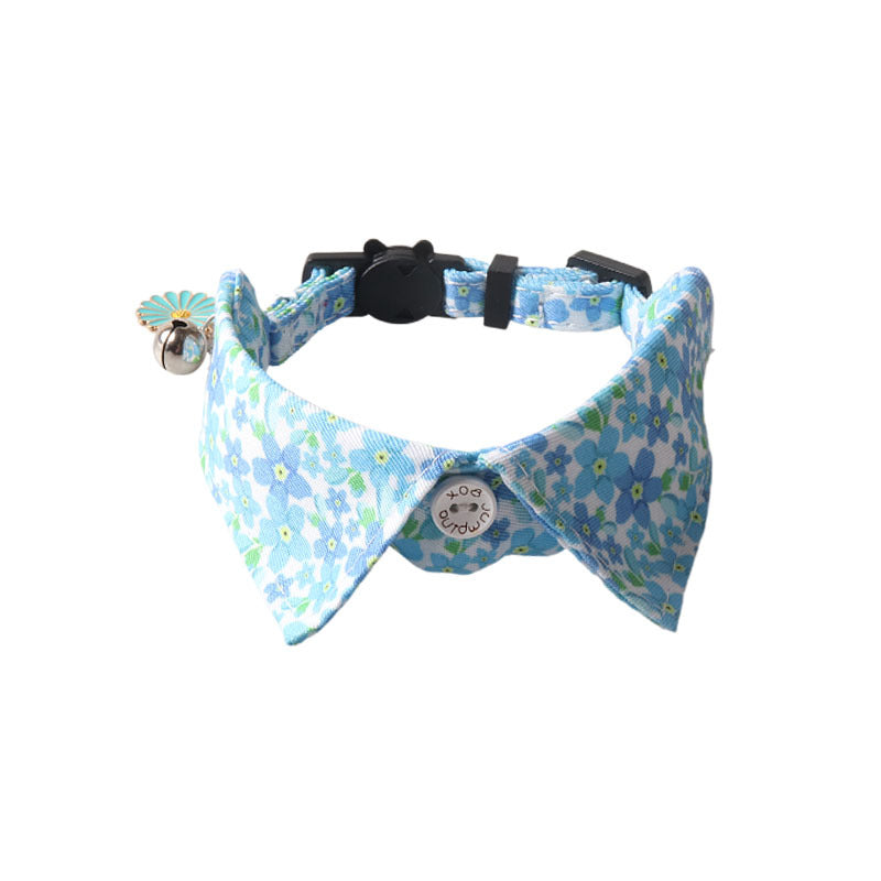KFX-4960701 Fruit Blossom Series Cat Collar in Various Colors and Patterns, Peach Skin Fabric, 1x28cm