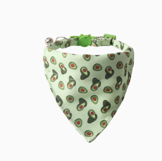 KFX-4960701 Fruit Blossom Series Cat Collar in Various Colors and Patterns, Peach Skin Fabric, 1x28cm