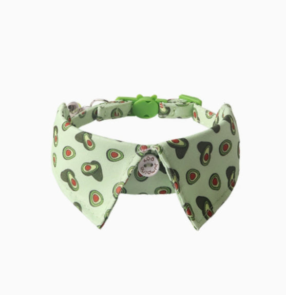 KFX-4960701 Fruit Blossom Series Cat Collar in Various Colors and Patterns, Peach Skin Fabric, 1x28cm