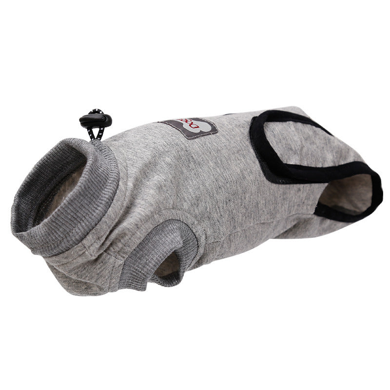 KFX-4962877 Gray Cotton Clothes for Cat Post-Sterilization Recovery - Sizes XXS to M