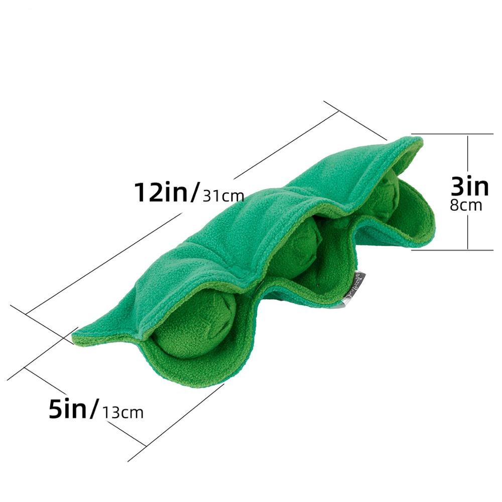 KFX-4965309 Plush Pea Dog Sniffing Toy with Vocalization for Boredom Relief and Teething Fun