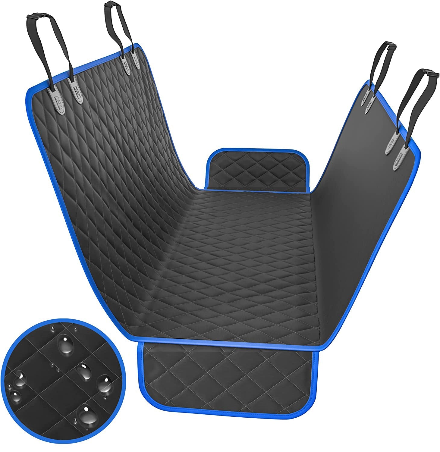 KFX-4966333 Waterproof Dog Kennel Cushion for Rear Car Seat - 54x58 inches, Cloth Material, Available in Black, Orange, Blue