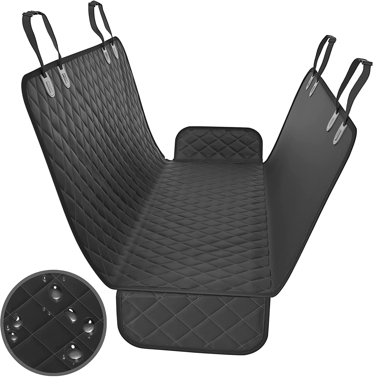 KFX-4966333 Waterproof Dog Kennel Cushion for Rear Car Seat - 54x58 inches, Cloth Material, Available in Black, Orange, Blue