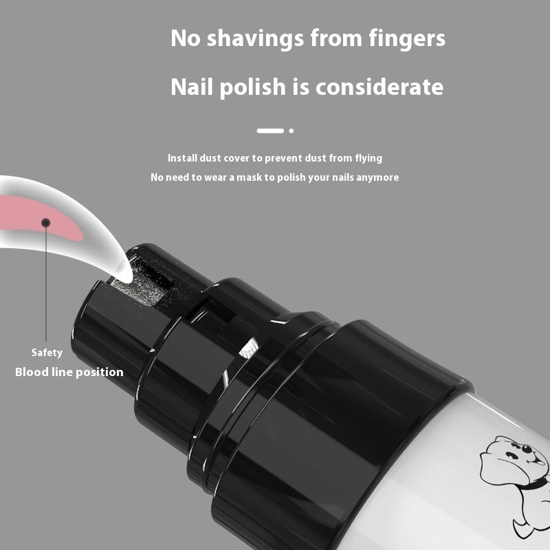 KFX-4968253 Electric Dog Nail Clipper with LED Light - Pet Manicure Scissors Set