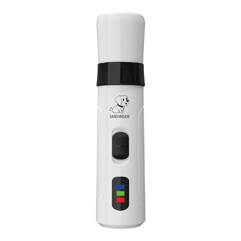 KFX-4968253 Electric Dog Nail Clipper with LED Light - Pet Manicure Scissors Set
