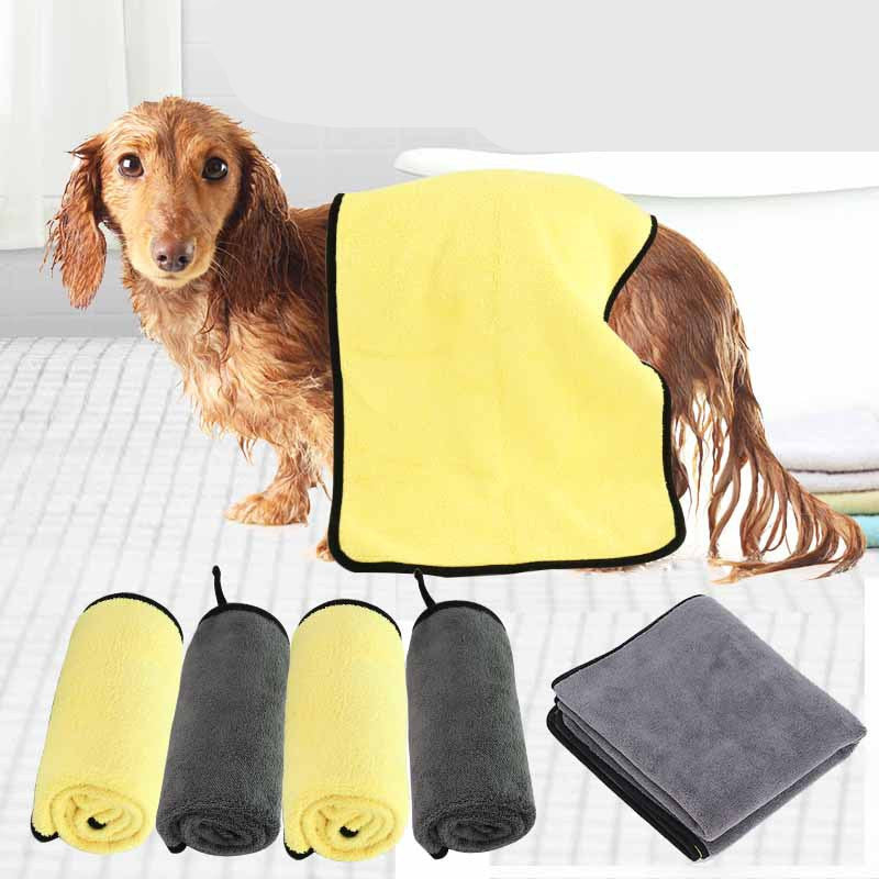 KFX-4969917 Super Absorbent Nano Fiber Pet Bath Towel - Multi-Sized for Dogs and Cats