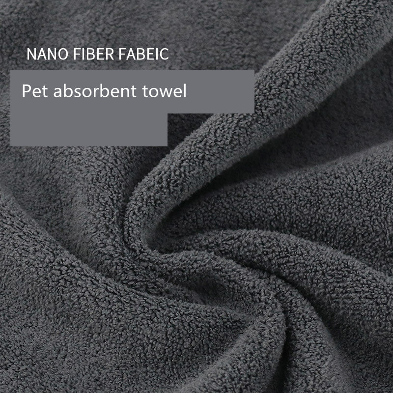 KFX-4969917 Super Absorbent Nano Fiber Pet Bath Towel - Multi-Sized for Dogs and Cats