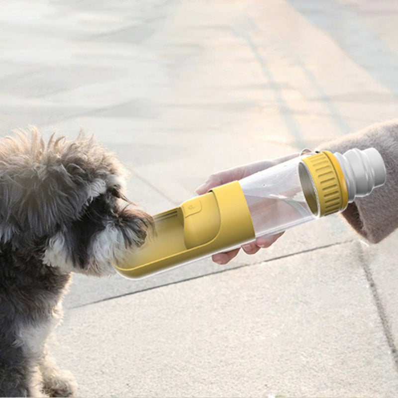 KFX-4971709 Portable Leak-Proof Dog Water Bottle with Built-in Bowl for Travel and Hiking