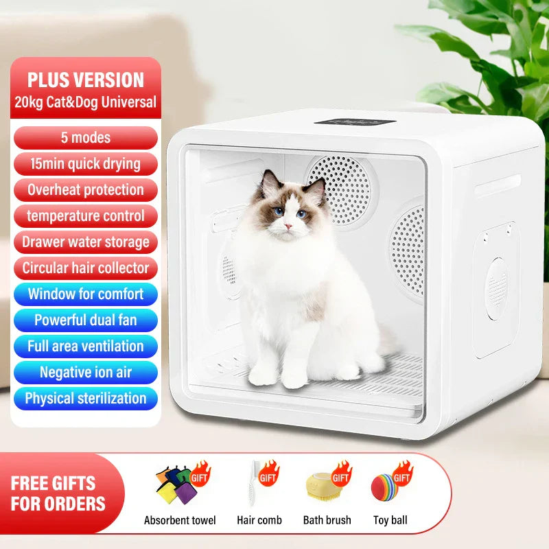 KFX-497171 Intelligent 82L Pet Dryer Chamber - Automatic Eco-Friendly ABS Design for Dogs and Cats