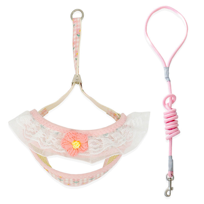 KFX-4975805 Small Dog Vest with Traction Belt and Leash in Multiple Colors
