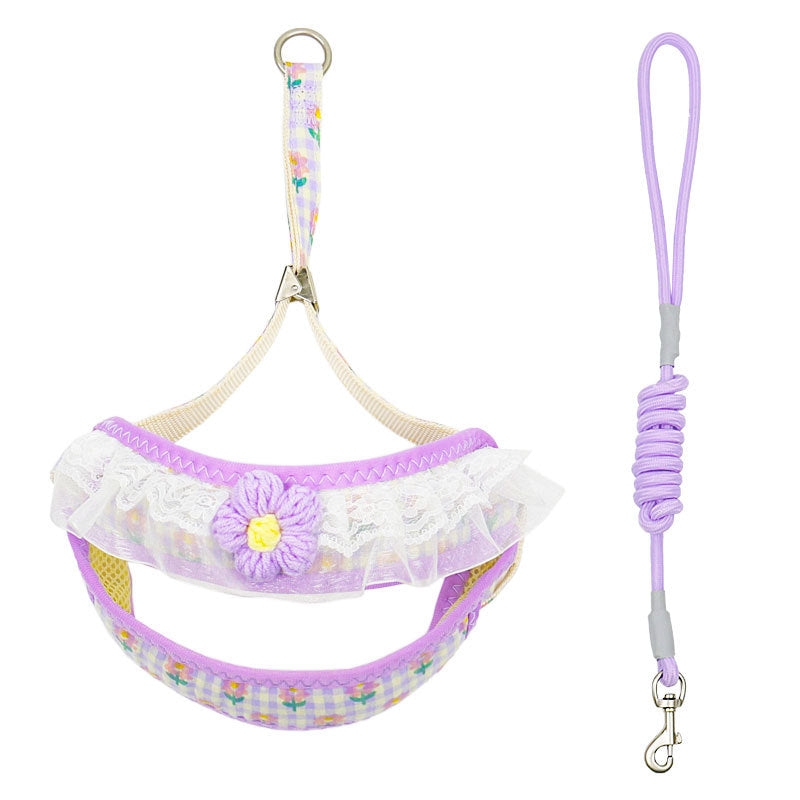 KFX-4975805 Small Dog Vest with Traction Belt and Leash in Multiple Colors