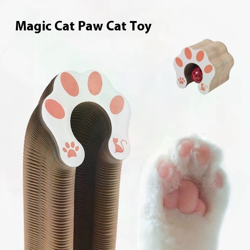 KFX-4976189 Foldable Cat Scratcher Toy for Relaxation and Play - Compact Design