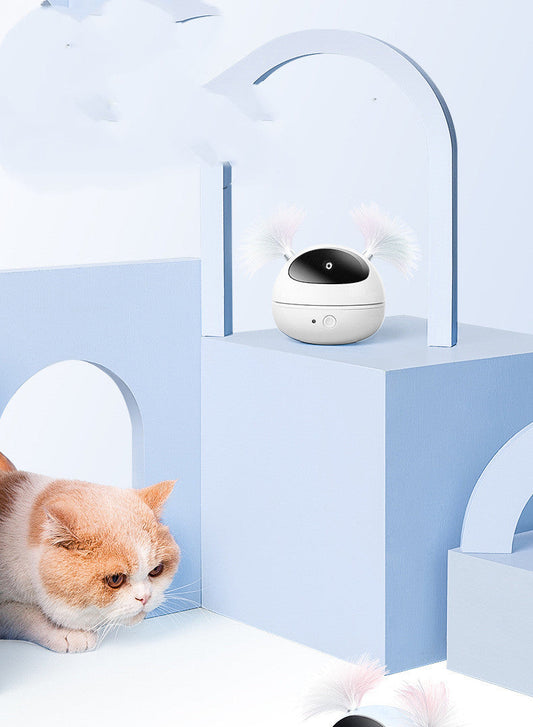 KFX-4976829 Interactive Automatic Laser Cat Toy - Robot Bag - Engaging Play for Cats - Available in White, Pink, and Blue