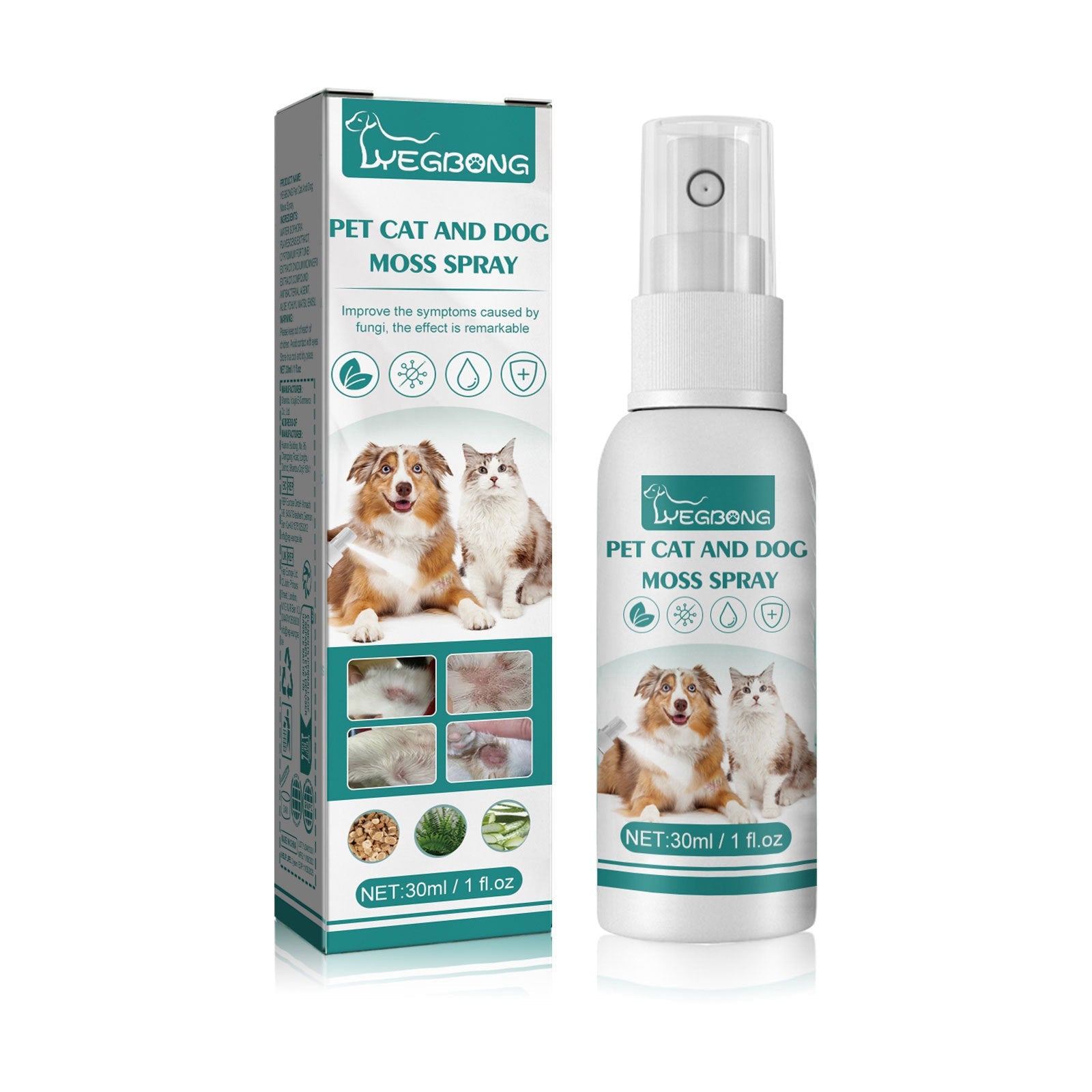 KFX-4977853 Pet Skin Relief Spray for Cats and Dogs - Anti-Itching and Mite Removal, 30ml