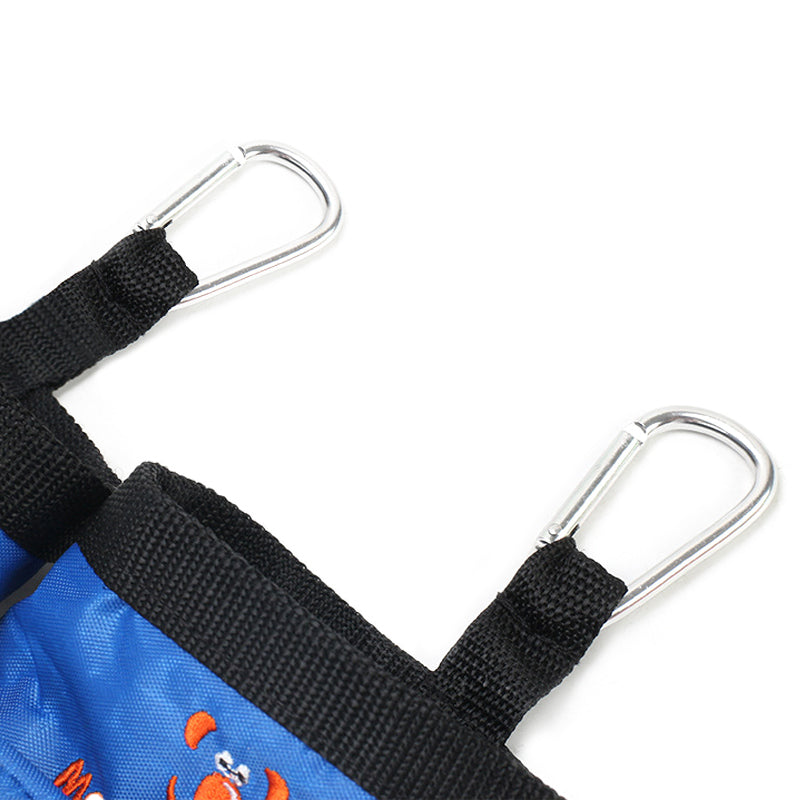 KFX-4979773 Pet Training Feeding Bag - Oxford Cloth Snack Pocket, Brown and Blue, 15x9.5x10.5cm