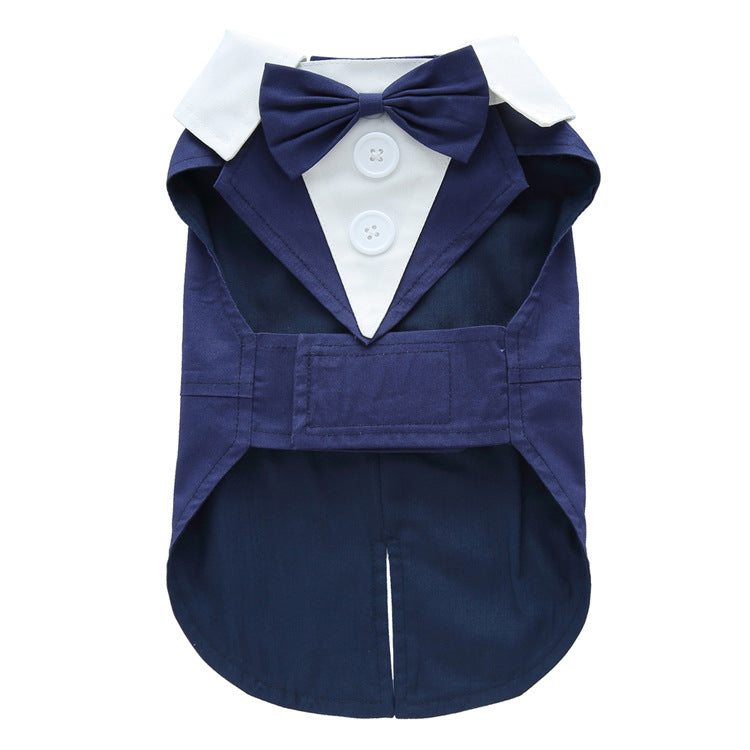 KFX-4980157 Stylish Plain Dog Dress Tuxedo for All Sizes - Comfortable Polyester Material
