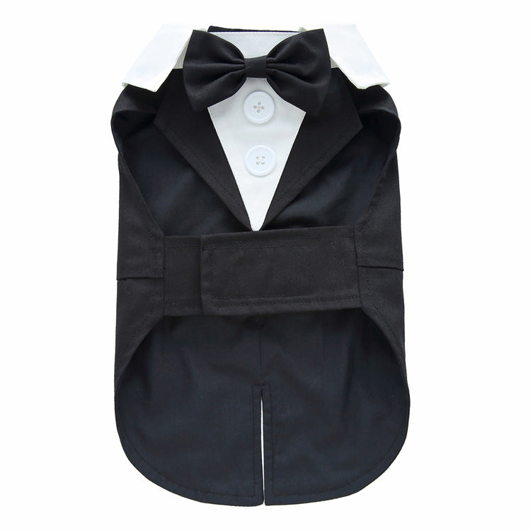 KFX-4980157 Stylish Plain Dog Dress Tuxedo for All Sizes - Comfortable Polyester Material