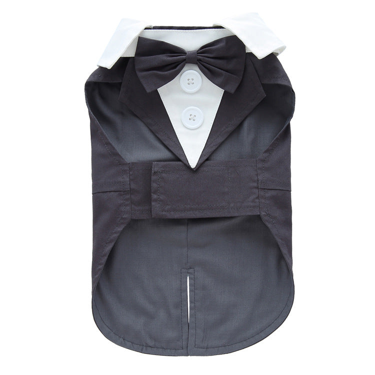 KFX-4980157 Stylish Plain Dog Dress Tuxedo for All Sizes - Comfortable Polyester Material