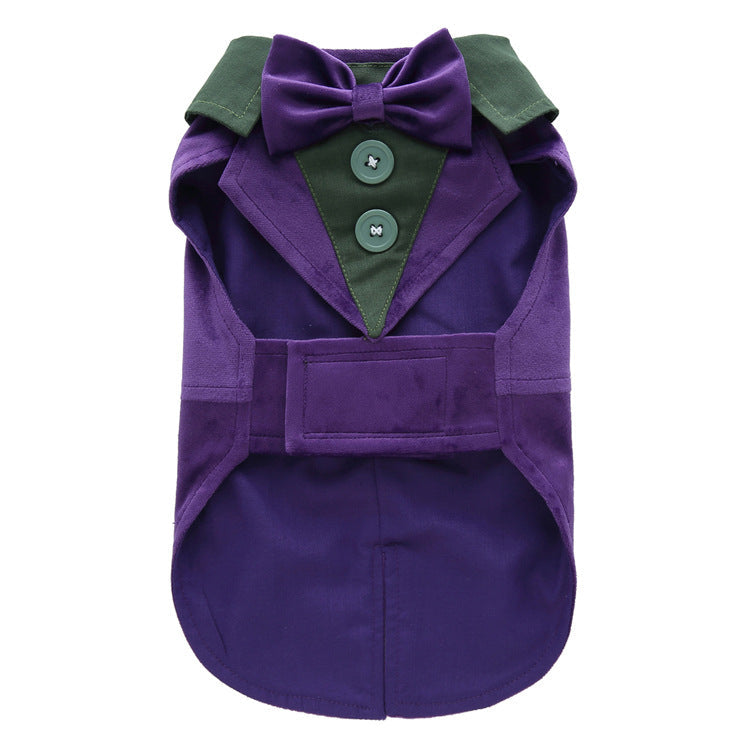KFX-4980157 Stylish Plain Dog Dress Tuxedo for All Sizes - Comfortable Polyester Material
