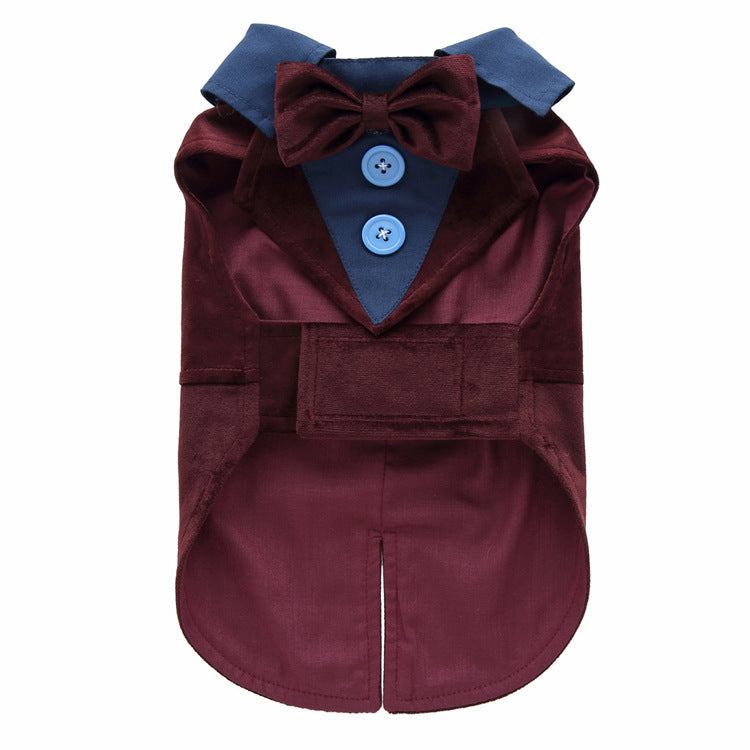 KFX-4980157 Stylish Plain Dog Dress Tuxedo for All Sizes - Comfortable Polyester Material