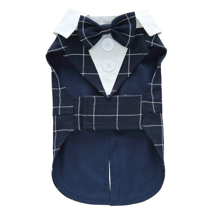 KFX-4980157 Stylish Plain Dog Dress Tuxedo for All Sizes - Comfortable Polyester Material