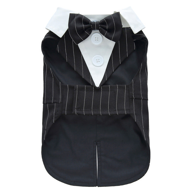 KFX-4980157 Stylish Plain Dog Dress Tuxedo for All Sizes - Comfortable Polyester Material
