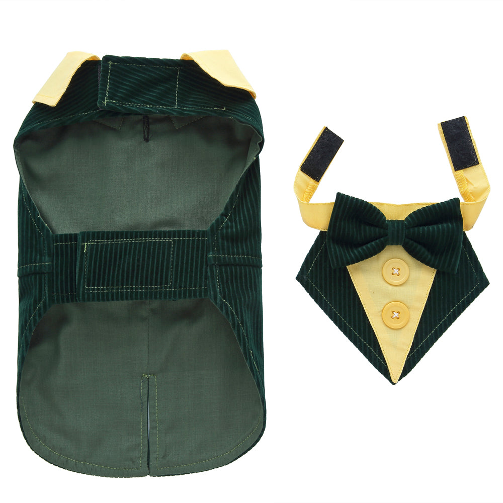KFX-4980157 Stylish Plain Dog Dress Tuxedo for All Sizes - Comfortable Polyester Material