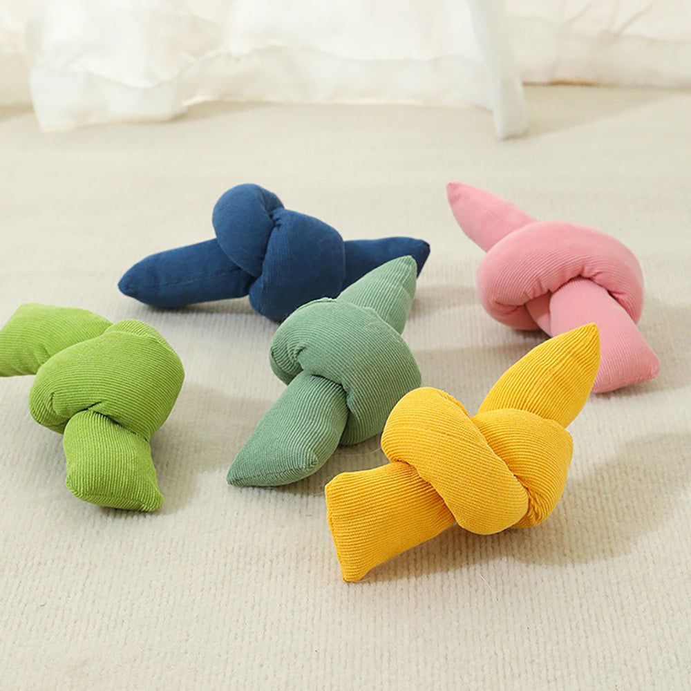 KFX-4983229 Natural Cotton Rope Knot Dog Toy - Interactive Chew & Tug Play for Dogs