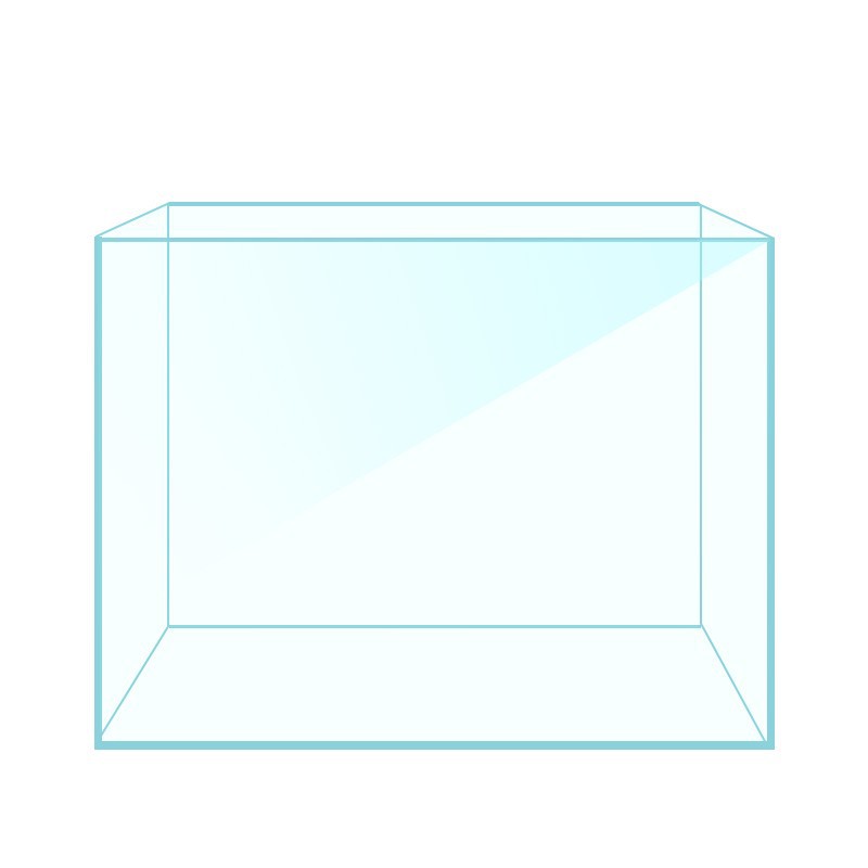 KFX-4985021 Medium Glass Fish Tank for Home or Office Desk