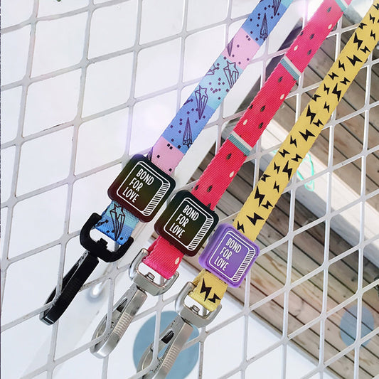 KFX-4985533 Durable Polyester Fiber Leash for Small, Medium, and Large Dogs with Strong Zinc Alloy Hardware