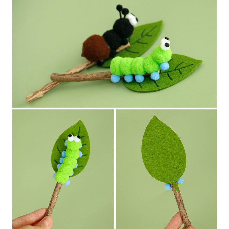KFX-4987325 Insect Ant Suit Cat Toy - Interactive Green Molar Rod for Playtime Fun