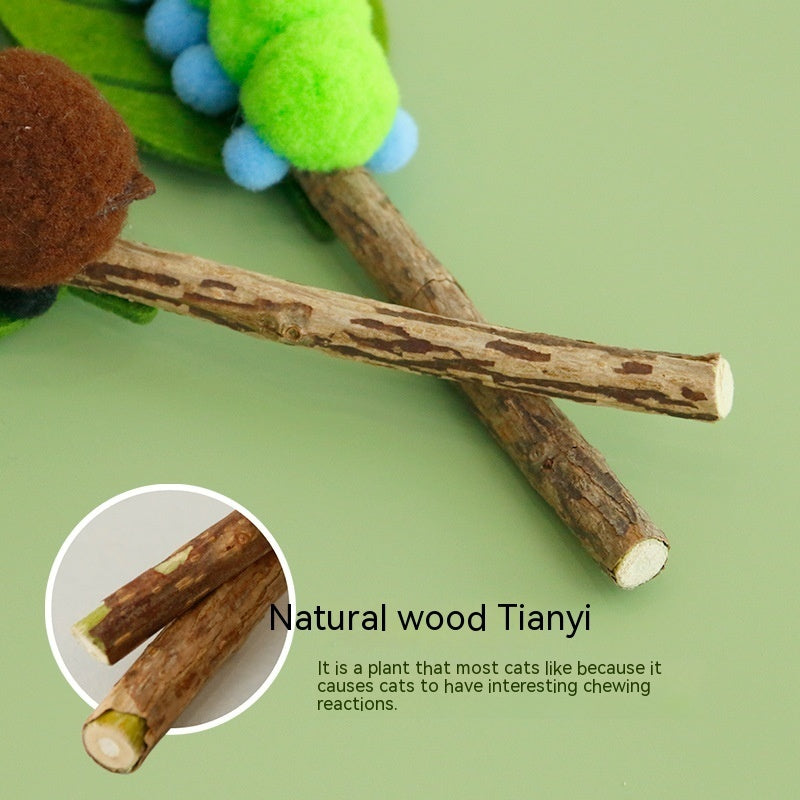KFX-4987325 Insect Ant Suit Cat Toy - Interactive Green Molar Rod for Playtime Fun