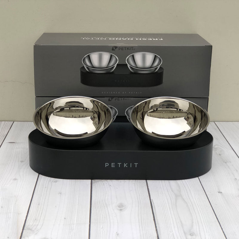 KFX-4987709 Adjustable Elevated Stainless Steel Pet Feeding Bowl with Anti-Slip Design