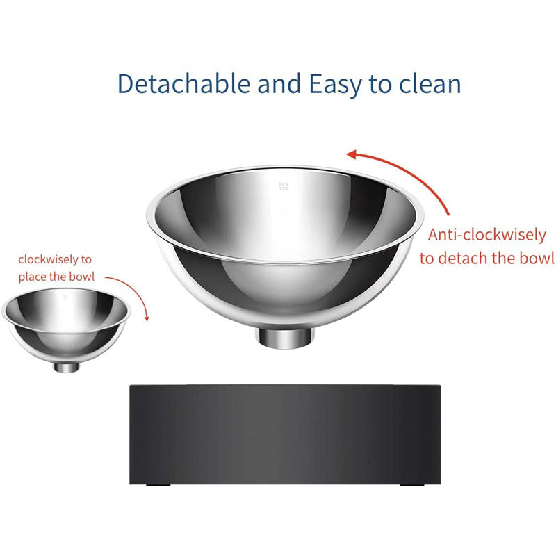 KFX-4987709 Adjustable Elevated Stainless Steel Pet Feeding Bowl with Anti-Slip Design