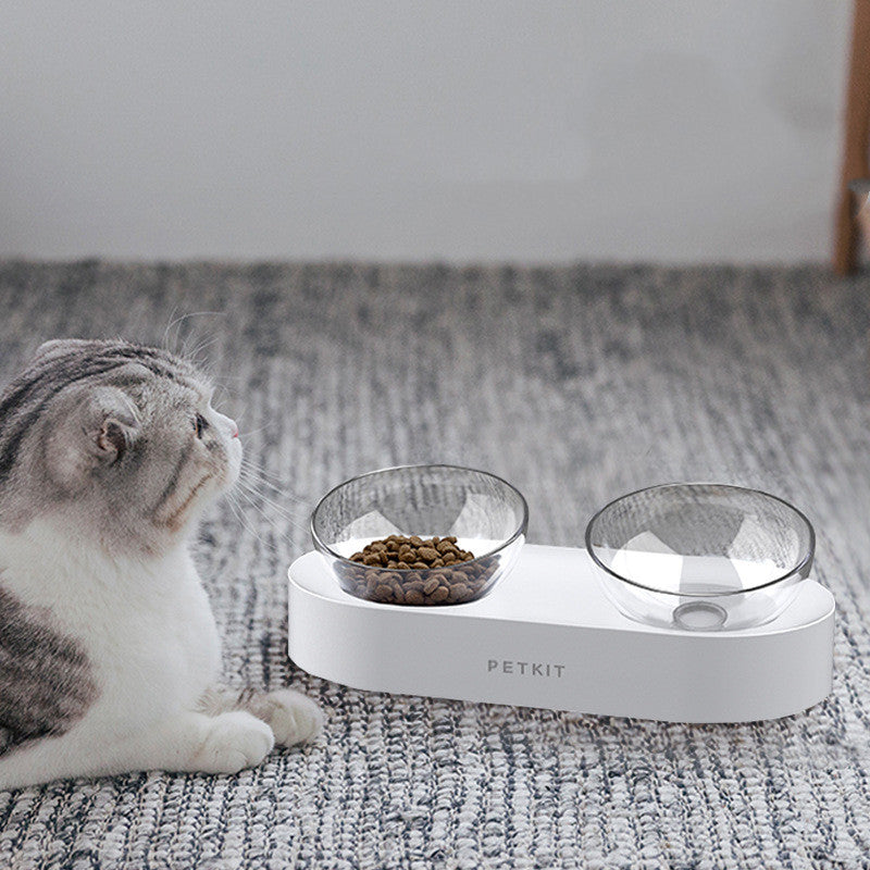 KFX-4987709 Adjustable Elevated Stainless Steel Pet Feeding Bowl with Anti-Slip Design