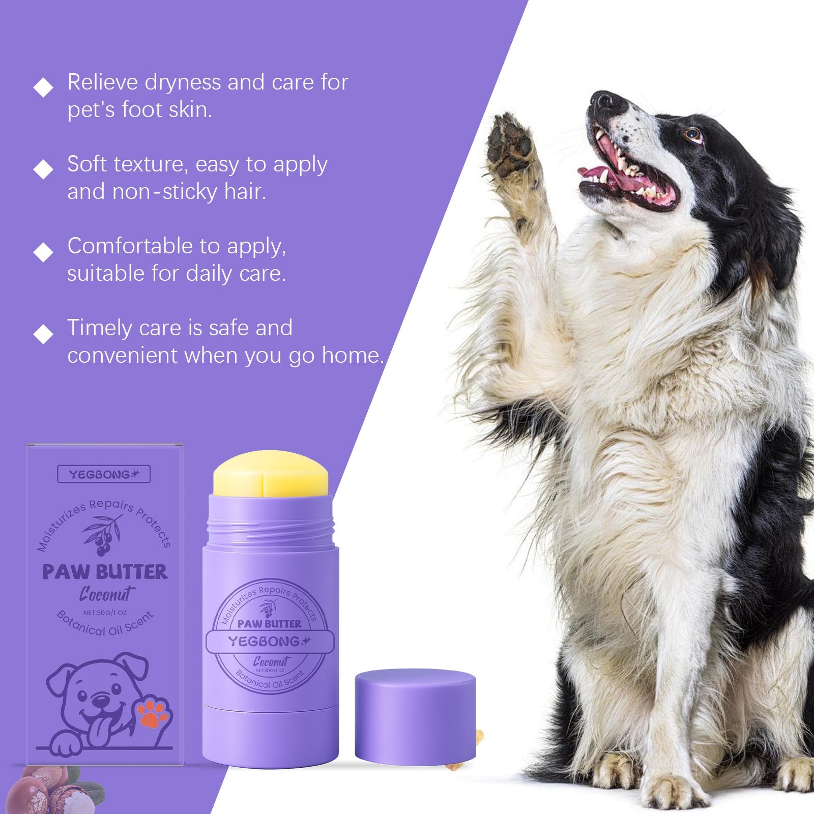 KFX-4989373 Dog Paw Moisturizing Cream for Soothing and Care - 30g