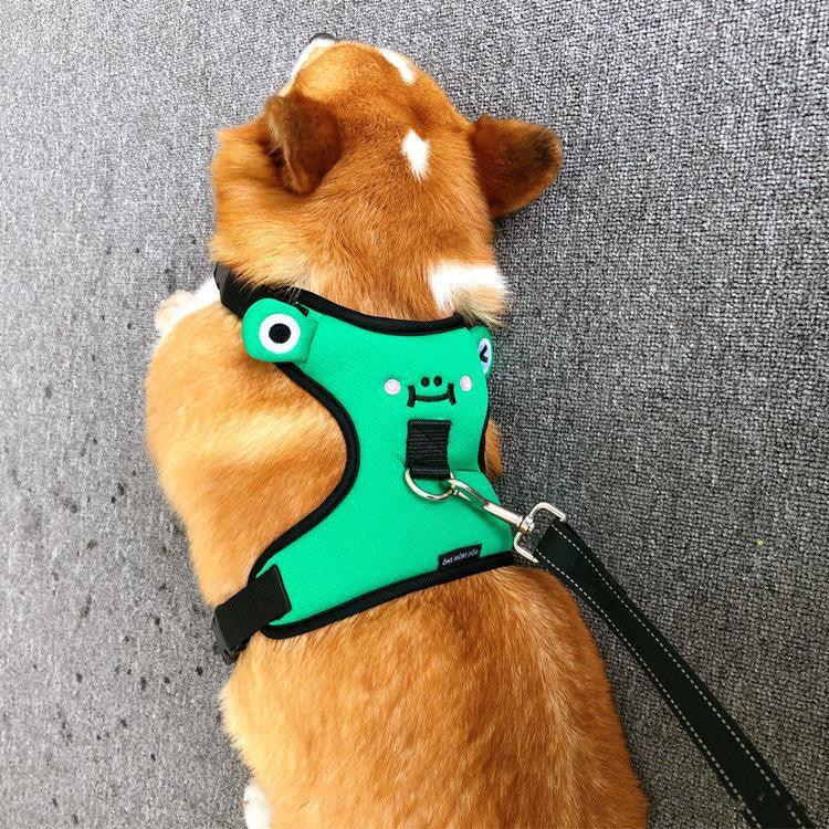 KFX-4990781 Small Dog Vest Harness with Traction Rope for Comfortable Walking, Polyester Material, Various Sizes Available